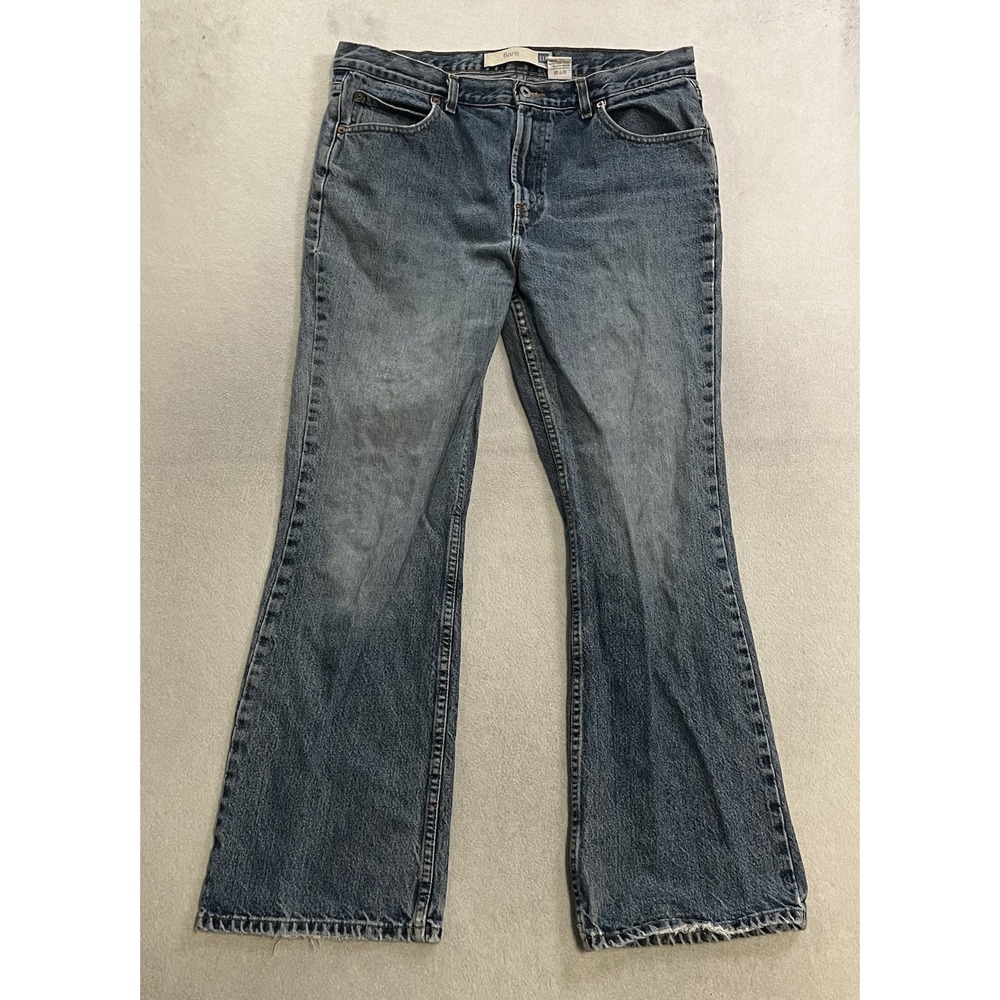 Vintage GAP Jeans Women's Size 14 (Fits 34x29.5) Blje Denim Flare Leg Y2K